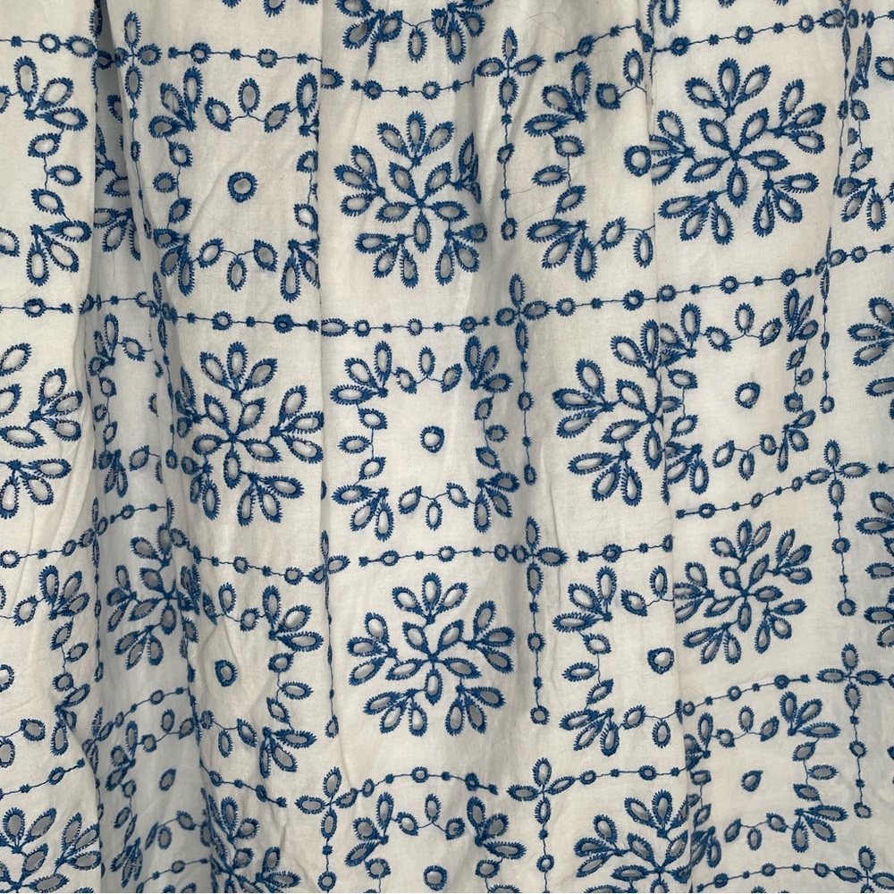 Talbots Geo Eyelet Midi Skirt in Port Blue/Multi 18 - Picture 5 of 10